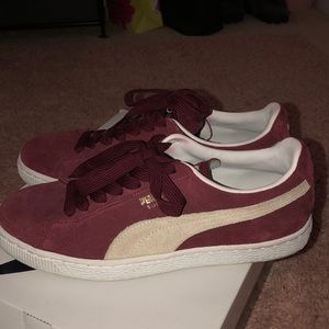 Puma Suede Maroon/Tan